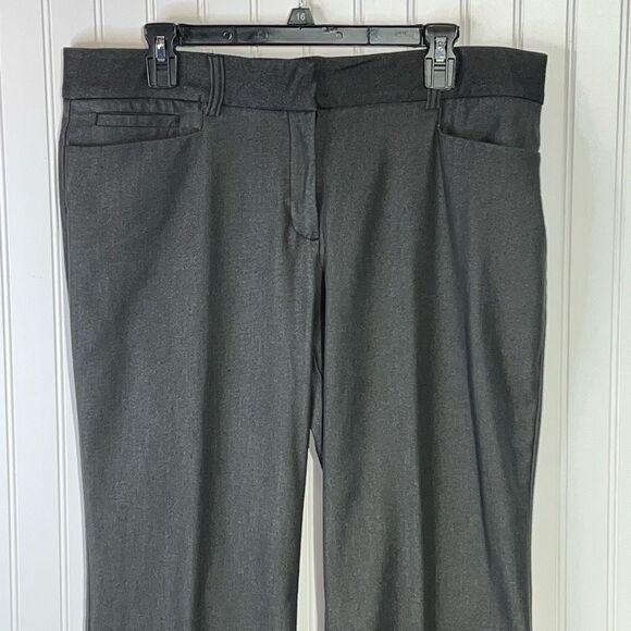 Briggs Women's Comfort Waistband Pants Size 14P Gray Hidden Elastic Stretch - Picture 2 of 8